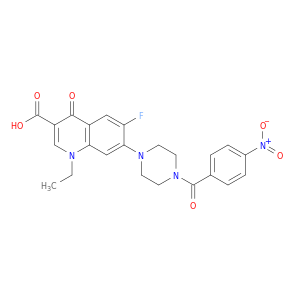 3-Quinolinecarboxylicacid, 1-ethyl-6-fluoro-1,4-dihydro-7-[4-(4-nitrobenzoyl)-1-piperazinyl]-4-oxo-