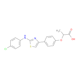 2-[4-[2-[(4-CHLOROPHENYL)AMINO]-1,3-THIAZOL-4-YL]PHENOXY]PROPANOIC ACI D