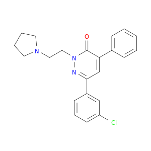 3(2H)-Pyridazinone,6-(3-chlorophenyl)-4-phenyl-2-[2-(1-pyrrolidinyl)ethyl]-