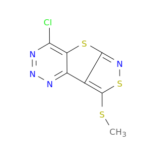 Isothiazolo[4',3':4,5]thieno[3,2-d]-1,2,3-triazine,4-chloro-8-(methylthio)-