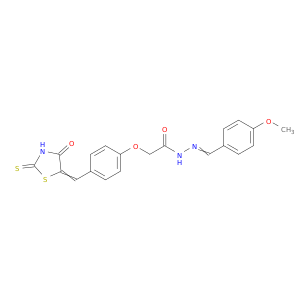 Acetic acid,2-[4-[(4-oxo-2-thioxo-5-thiazolidinylidene)methyl]phenoxy]-,2-[(4-methoxyphenyl)methylene]hydrazide