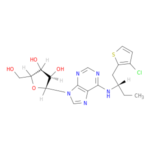 Adenosine, N-[(1S)-1-[(3-chloro-2-thienyl)methyl]propyl]-
