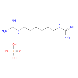 Guanidine, N,N'''-1,6-hexanediylbis-, phosphate