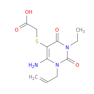 {[6-amino-3-ethyl-2,4-dioxo-1-(prop-2-en-1-yl)-1,2,3,4-tetrahydropyrimidin-5-yl]sulfanyl}acetic acid
