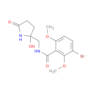 Benzamide,3-bromo-N-[(2-hydroxy-5-oxo-2-pyrrolidinyl)methyl]-2,6-dimethoxy-