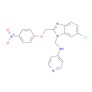 N-[[6-CHLORO-2-[(4-NITROPHENOXY)METHYL]BENZOIMIDAZOL-1-YL]METHYL]PYRIDIN-4-AMINE