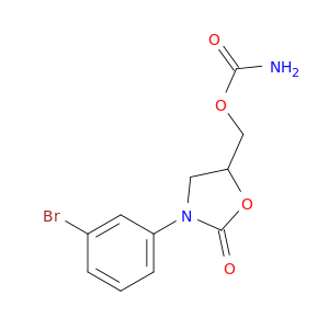 2-Oxazolidinone,5-[[(aminocarbonyl)oxy]methyl]-3-(3-bromophenyl)-