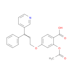 Benzoic acid, 2-(acetyloxy)-4-[[3-phenyl-3-(3-pyridinyl)-2-propenyl]oxy]-
