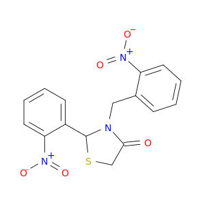4-Thiazolidinone, 2-(2-nitrophenyl)-3-[(2-nitrophenyl)methyl]-