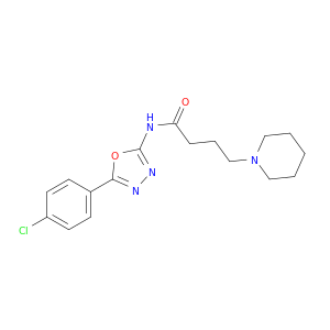 1-Piperidinebutanamide, N-[5-(4-chlorophenyl)-1,3,4-oxadiazol-2-yl]-