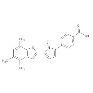 Benzoic acid, 4-[5-(4,5,7-trimethyl-2-benzofuranyl)-1H-pyrrol-2-yl]-