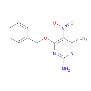 2-Pyrimidinamine,4-methyl-5-nitro-6-(phenylmethoxy)-