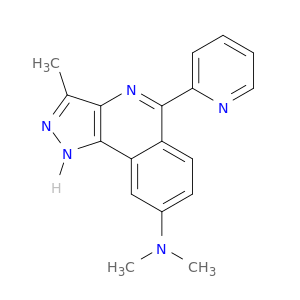1H-Pyrazolo[4,3-c]isoquinolin-8-amine, N,N,3-trimethyl-5-(2-pyridinyl)-