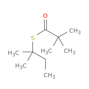 Propanethioic acid, 2,2-dimethyl-, S-(1,1-dimethylpropyl) ester