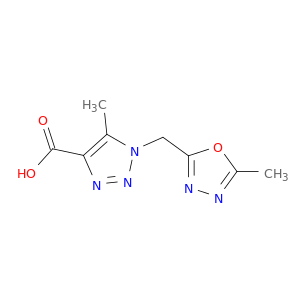 5-Methyl-1-[(5-methyl-1,3,4-oxadiazol-2-yl)methyl]-1H-1,2,3-triazole-4-carboxylic acid