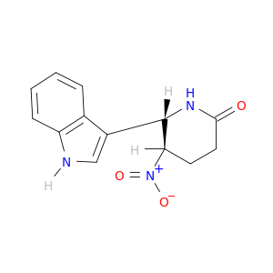 2-Piperidinone, 6-(1H-indol-3-yl)-5-nitro-, trans-