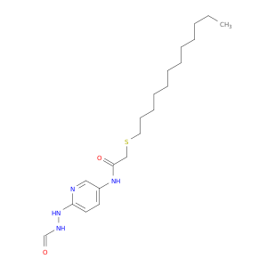 Acetamide, 2-(dodecylthio)-N-[6-(2-formylhydrazino)-3-pyridinyl]-