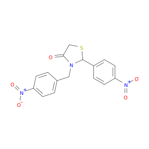 4-Thiazolidinone, 2-(4-nitrophenyl)-3-[(4-nitrophenyl)methyl]-