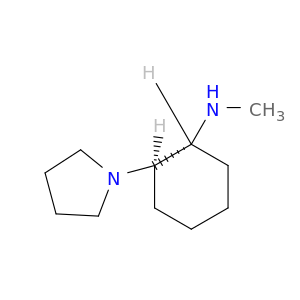 Cyclohexanamine, N-methyl-2-(1-pyrrolidinyl)-, trans-