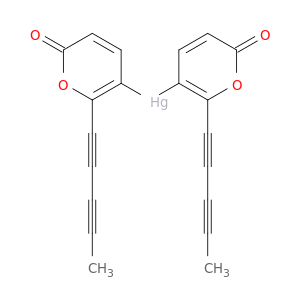 Mercury,bis[2-oxo-6-(1,3-pentadiynyl)-2H-pyran-5-yl]- (8CI)