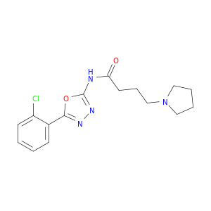 1-Pyrrolidinebutanamide, N-[5-(2-chlorophenyl)-1,3,4-oxadiazol-2-yl]-