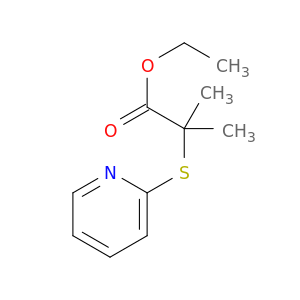 Propanoic acid, 2-methyl-2-(2-pyridinylthio)-, ethyl ester