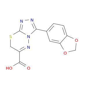 7H-1,2,4-Triazolo[3,4-b][1,3,4]thiadiazine-6-carboxylicacid, 3-(1,3-benzodioxol-5-yl)-