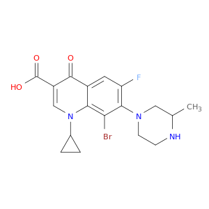 3-Quinolinecarboxylicacid,8-bromo-1-cyclopropyl-6-fluoro-1,4-dihydro-7-(3-methyl-1-piperazinyl)-4-oxo-