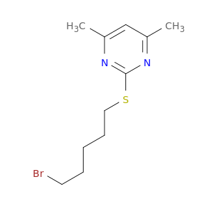 Pyrimidine, 2-[(5-bromopentyl)thio]-4,6-dimethyl-