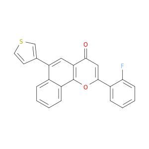 4H-Naphtho[1,2-b]pyran-4-one, 2-(2-fluorophenyl)-6-(3-thienyl)-