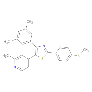 4-[4-(3,5-二甲基苯基)-2-[4-(甲硫基)苯基]-5-噻唑基]-2-甲基吡啶