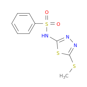 Benzenesulfonamide, N-[5-(methylthio)-1,3,4-thiadiazol-2-yl]-
