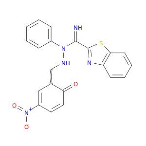N-[(3-NITRO-6-OXO-1-CYCLOHEXA-2,4-DIENYLIDENE)METHYLAMINO]-N-PHENYL-BENZO[D]THIAZOLE-2-CARBOXIMIDAMIDE