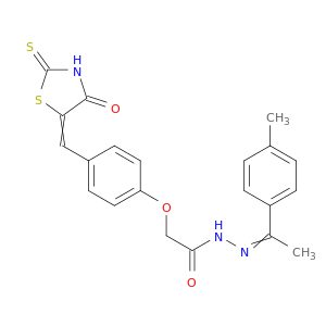 Acetic acid,2-[4-[(4-oxo-2-thioxo-5-thiazolidinylidene)methyl]phenoxy]-,2-[1-(4-methylphenyl)ethylidene]hydrazide