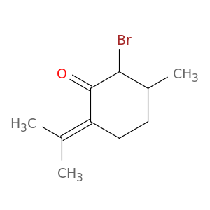 Cyclohexanone, 2-bromo-3-methyl-6-(1-methylethylidene)-