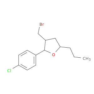 Furan, 3-(bromomethyl)-2-(4-chlorophenyl)tetrahydro-5-propyl-