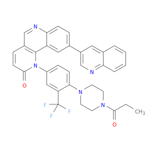 1-(4-(4-丙酰基哌嗪-1-基)-3-(三氟甲基)苯基)-9-(喹啉-3-基)苯并[h][1,6]萘啶-2(1H)-酮