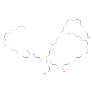 9,12-十八二碳二烯酸(9Z,12Z)-,1,1',''-[(丁基纳西甘油)Tris(硫代-2,1-乙醛)]酯