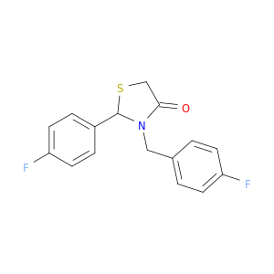 4-Thiazolidinone, 2-(4-fluorophenyl)-3-[(4-fluorophenyl)methyl]-