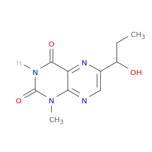 2,4(1H,3H)-Pteridinedione, 6-(1-hydroxypropyl)-1-methyl-