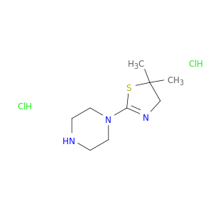 1-(5,5-dimethyl-4,5-dihydro-1,3-thiazol-2-yl)piperazine dihydrochloride