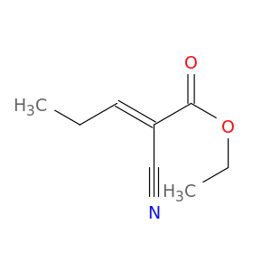 2-Pentenoic acid, 2-cyano-, ethyl ester, (2E)-