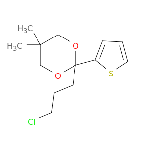 1,3-Dioxane, 2-(3-chloropropyl)-5,5-dimethyl-2-(2-thienyl)-