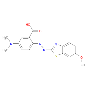 Benzoic acid, 5-(dimethylamino)-2-[(6-methoxy-2-benzothiazolyl)azo]-