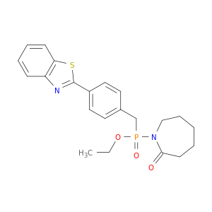 Phosphinic acid,[[4-(2-benzothiazolyl)phenyl]methyl](hexahydro-2-oxo-1H-azepin-1-yl)-, ethylester (9CI)