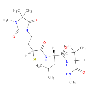 L-Valinamide,N-[(2S)-2-mercapto-1-oxo-4-(3,4,4-trimethyl-2,5-dioxo-1-imidazolidinyl)butyl]-L-leucyl-N,3-dimethyl-