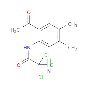 Acetamide, N-(6-acetyl-2-cyano-3,4-dimethylphenyl)-2,2,2-trichloro-