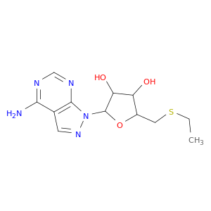 2-(5-amino-2,4,8,9-tetrazabicyclo[4.3.0]nona-1,3,5,7-tetraen-9-yl)-5-(ethylsulfanylmethyl)oxolane-3,4-diol