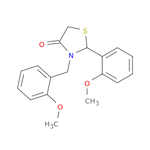 4-Thiazolidinone, 2-(2-methoxyphenyl)-3-[(2-methoxyphenyl)methyl]-