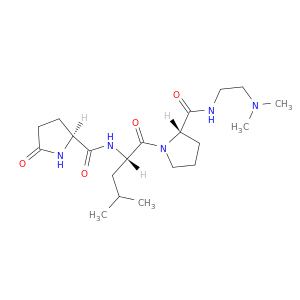 L-Prolinamide, 5-oxo-L-prolyl-L-leucyl-N-[2-(dimethylamino)ethyl]-
